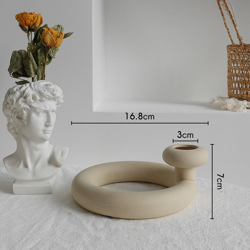 Simplicity Ceramic Vase Dry Flower Arrangement Home Decor